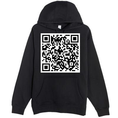Funny F You Qr Code Design Premium Pullover Hoodie