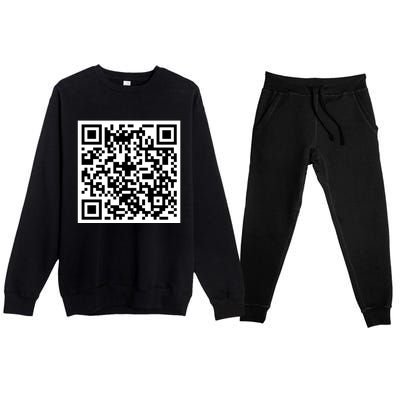 Funny F You Qr Code Design Premium Crewneck Sweatsuit Set