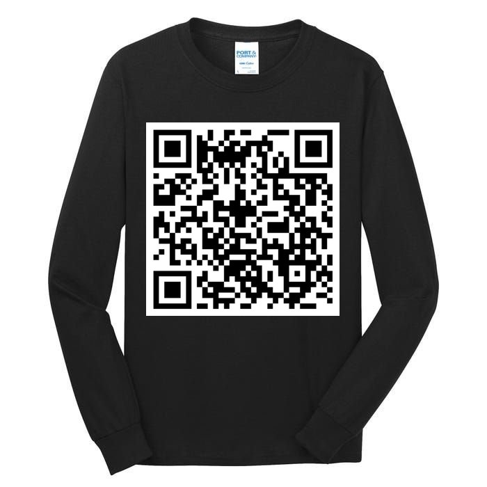 Funny F You Qr Code Design Tall Long Sleeve T-Shirt