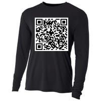 Funny F You Qr Code Design Cooling Performance Long Sleeve Crew