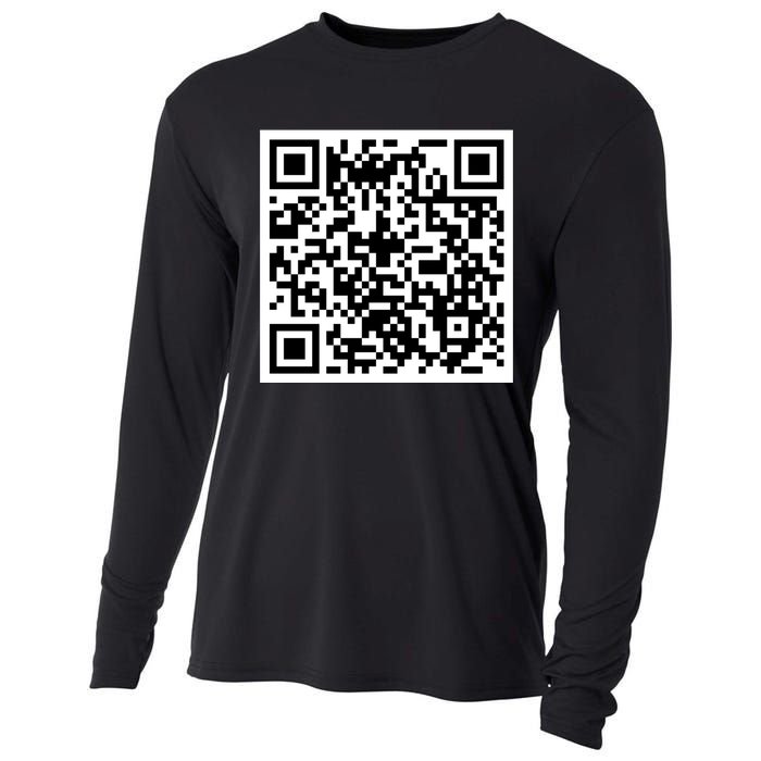 Funny F You Qr Code Design Cooling Performance Long Sleeve Crew