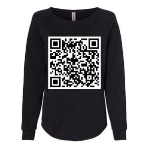 Funny F You Qr Code Design Womens California Wash Sweatshirt