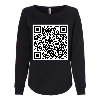 Funny F You Qr Code Design Womens California Wash Sweatshirt