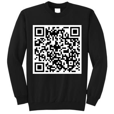 Funny F You Qr Code Design Tall Sweatshirt