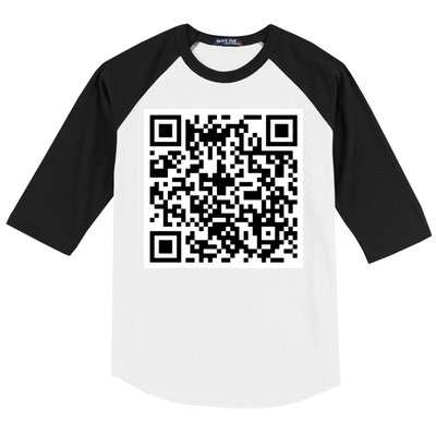 Funny F You Qr Code Design Baseball Sleeve Shirt