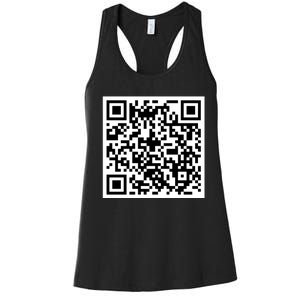 Funny F You Qr Code Design Women's Racerback Tank