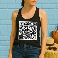 Funny F You Qr Code Design Womens Tank Top