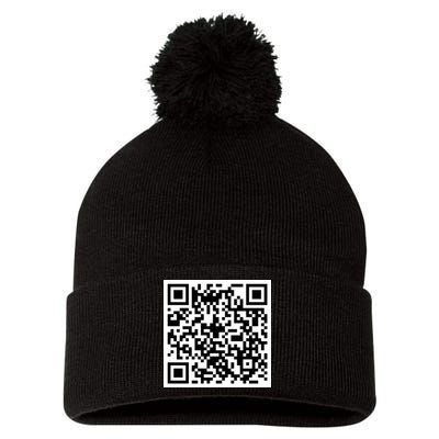 Funny F You Qr Code Design Pom Pom 12in Knit Beanie