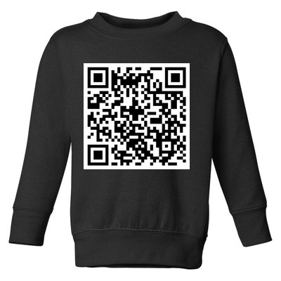 Funny F You Qr Code Design Toddler Sweatshirt