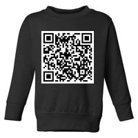 Funny F You Qr Code Design Toddler Sweatshirt