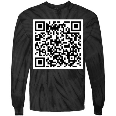 Funny F You Qr Code Design Tie-Dye Long Sleeve Shirt