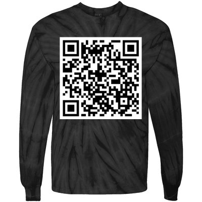 Funny F You Qr Code Design Tie-Dye Long Sleeve Shirt