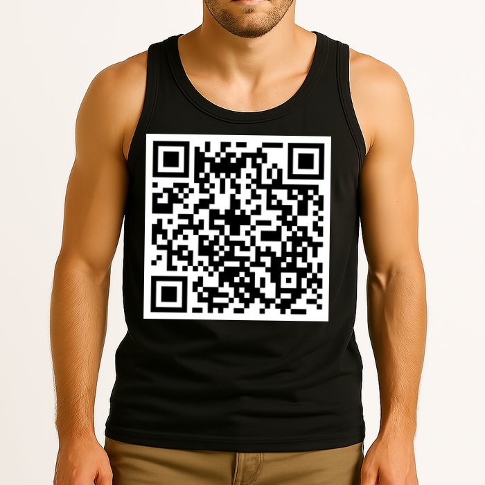 Funny F You Qr Code Design Tank Top