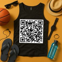 Funny F You Qr Code Design Tank Top