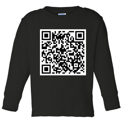 Funny F You Qr Code Design Toddler Long Sleeve Shirt