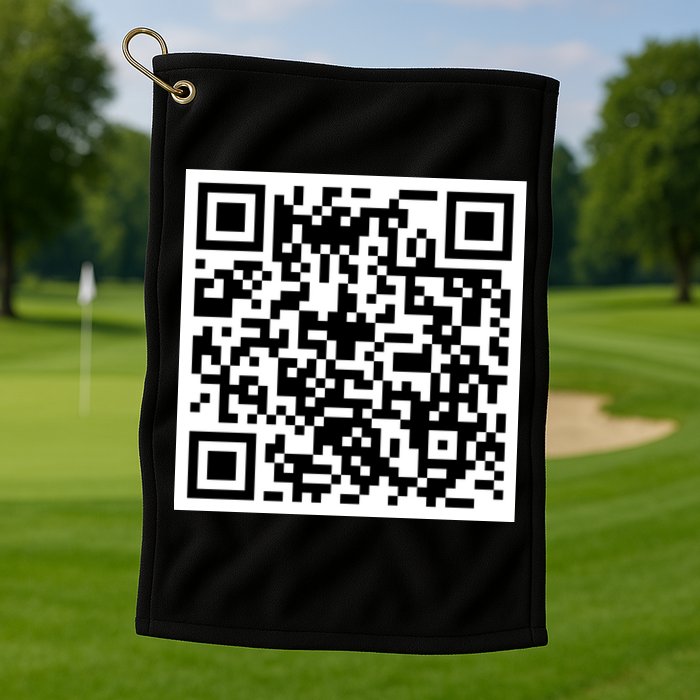 Funny F You Qr Code Design Golf Towel
