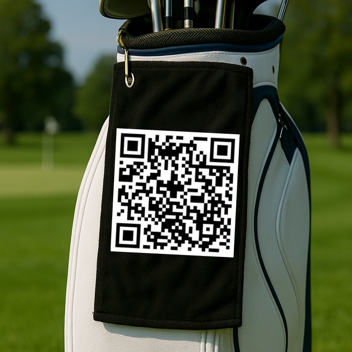 Funny F You Qr Code Design Golf Towel