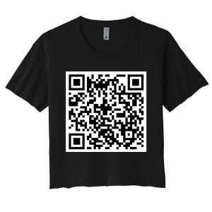 Funny F You Qr Code Design Women's Crop Top Tee