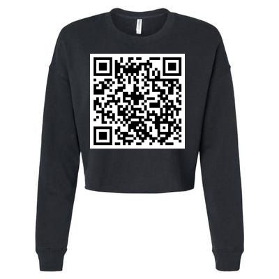 Funny F You Qr Code Design Cropped Pullover Crew