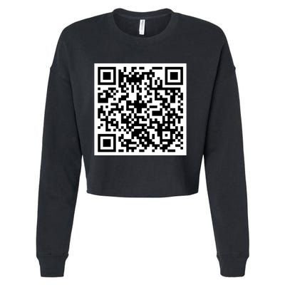 Funny F You Qr Code Design Cropped Pullover Crew