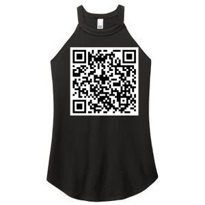 Funny F You Qr Code Design Women's Perfect Tri Rocker Tank