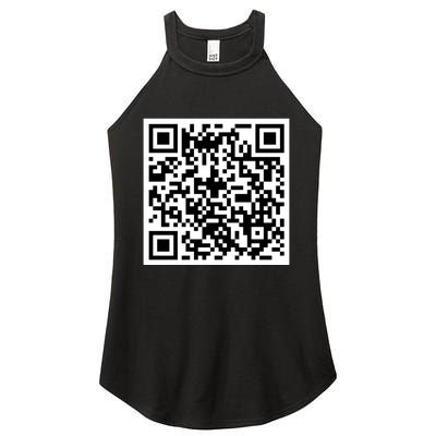 Funny F You Qr Code Design Women’s Perfect Tri Rocker Tank