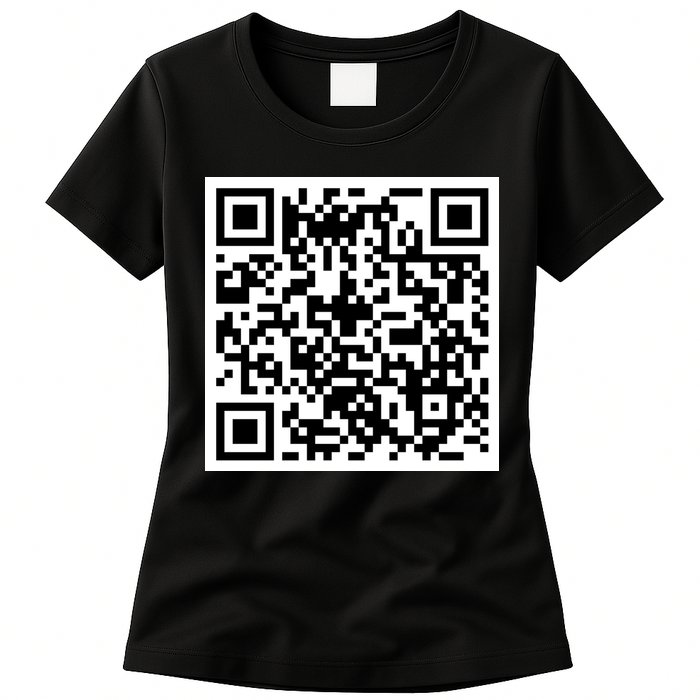 Funny F You Qr Code Design Womens T-Shirt