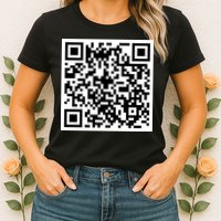 Funny F You Qr Code Design Womens T-Shirt