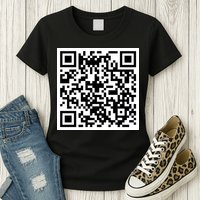 Funny F You Qr Code Design Womens T-Shirt
