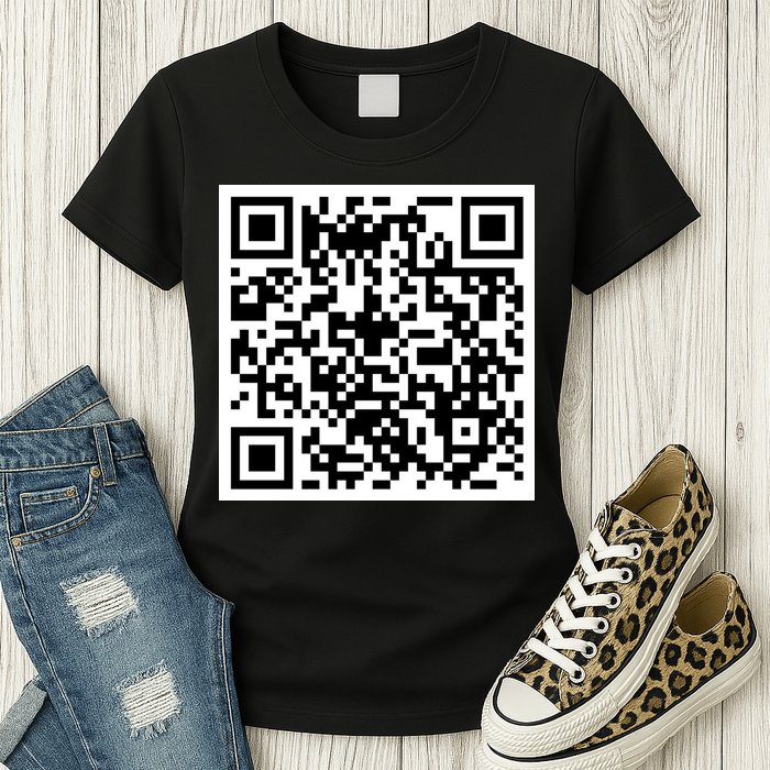 Funny F You Qr Code Design Womens T-Shirt
