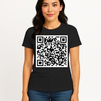 Funny F You Qr Code Design Womens T-Shirt