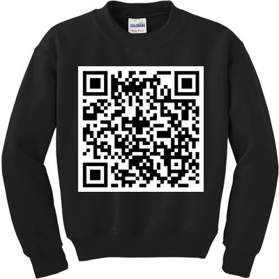 Funny F You Qr Code Design Kids Sweatshirt