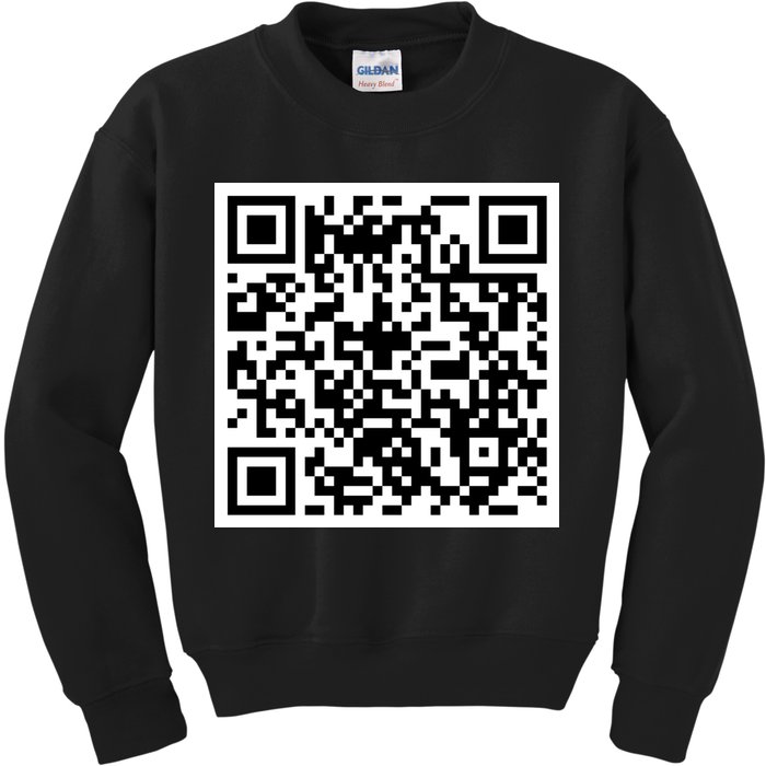 Funny F You Qr Code Design Kids Sweatshirt