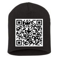 Funny F You Qr Code Design Short Acrylic Beanie