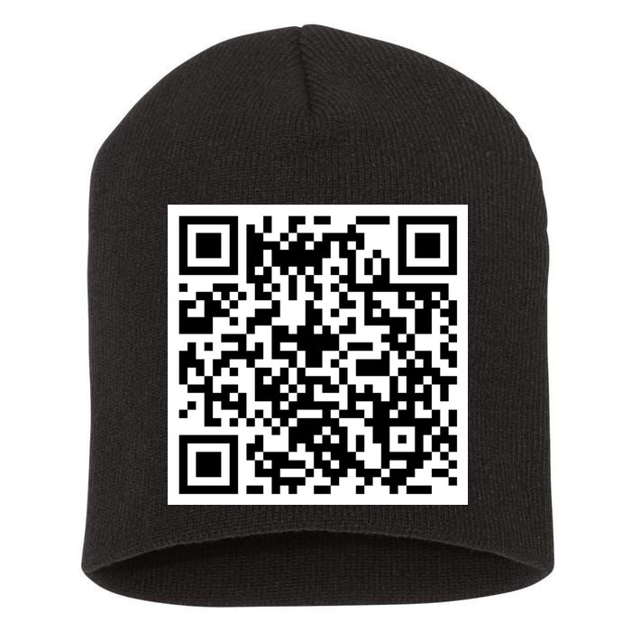 Funny F You Qr Code Design Short Acrylic Beanie