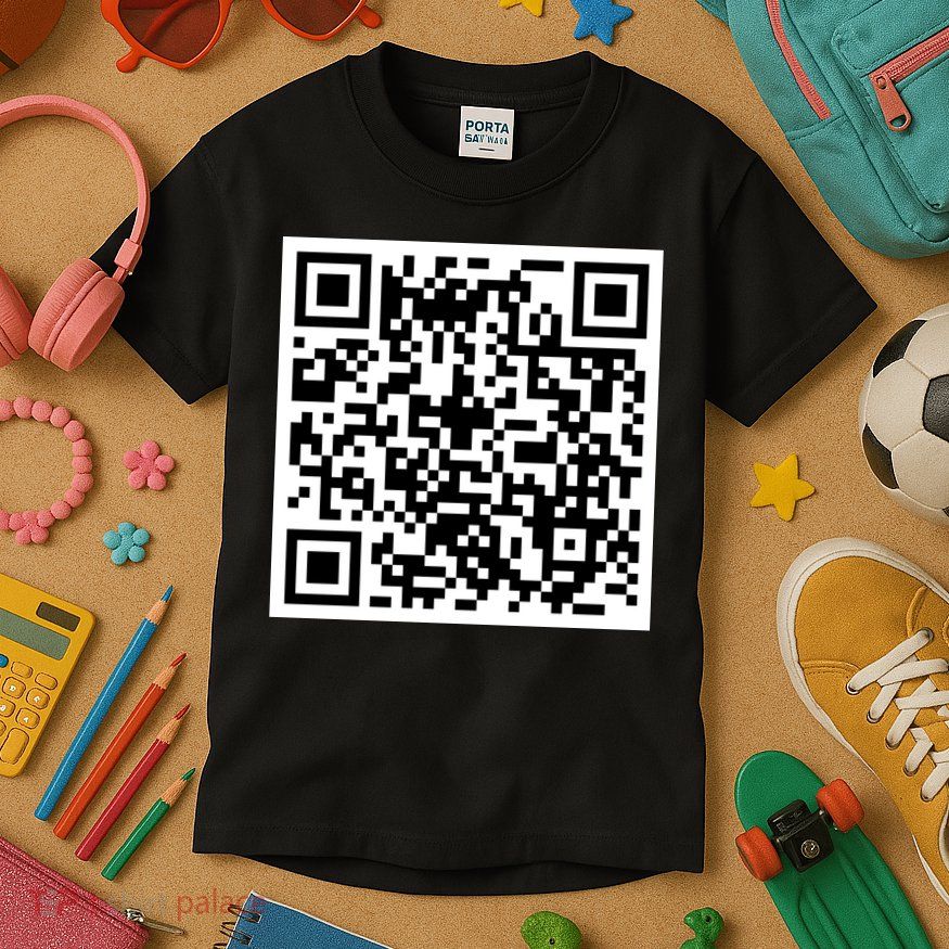 Funny F You Qr Code Design Kids T-Shirt
