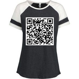 Funny F You Qr Code Design Enza Ladies Jersey Colorblock Tee