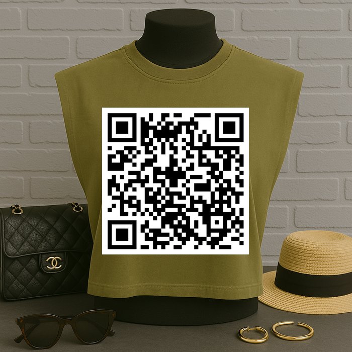 Funny F You Qr Code Design Garment-Dyed Women's Muscle Tee