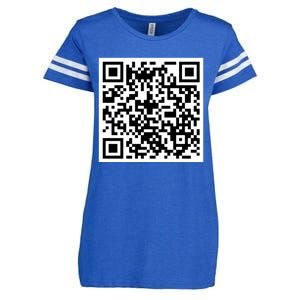 Funny F You Qr Code Design Enza Ladies Jersey Football T-Shirt