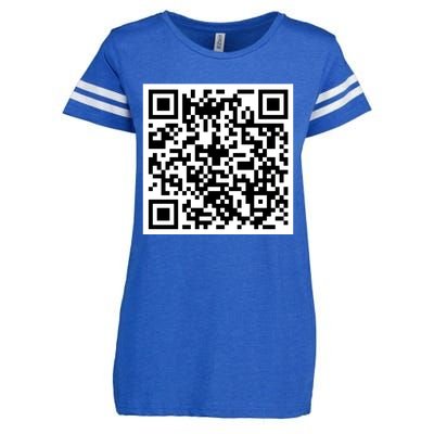 Funny F You Qr Code Design Enza Ladies Jersey Football T-Shirt