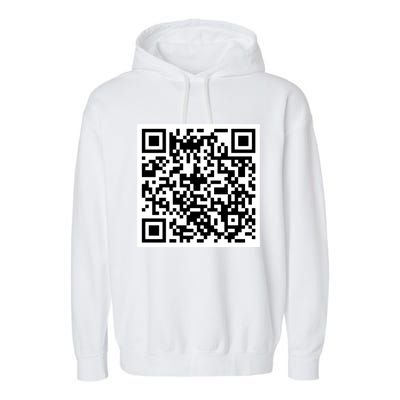 Funny F You Qr Code Design Garment-Dyed Fleece Hoodie