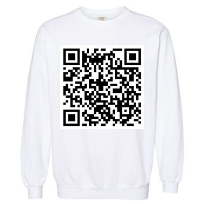Funny F You Qr Code Design Garment-Dyed Sweatshirt