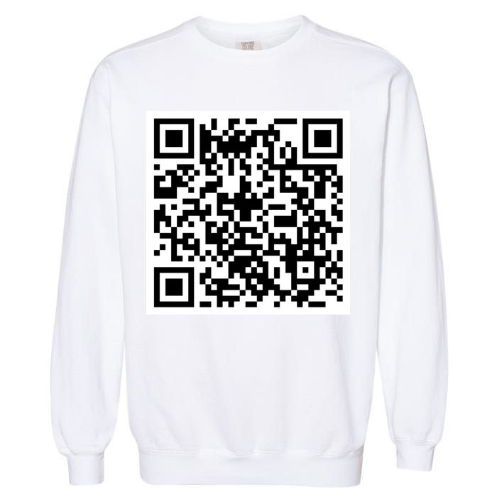 Funny F You Qr Code Design Garment-Dyed Sweatshirt
