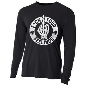 Funny Fuck Your Feelings Cooling Performance Long Sleeve Crew