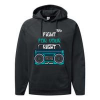 Fight For Your Right Ghetto Blaster Pop Band Musician Fan Performance Fleece Hoodie