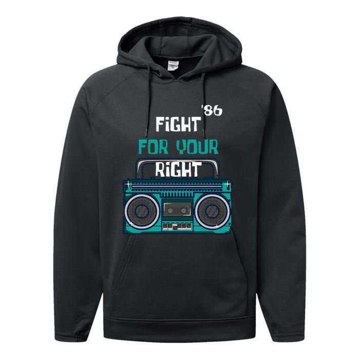 Fight For Your Right Ghetto Blaster Pop Band Musician Fan Performance Fleece Hoodie