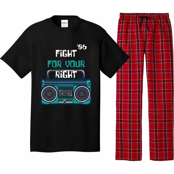 Fight For Your Right Ghetto Blaster Pop Band Musician Fan Pajama Set