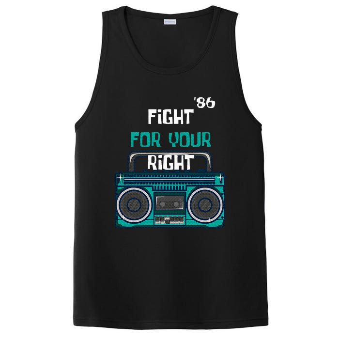 Fight For Your Right Ghetto Blaster Pop Band Musician Fan PosiCharge Competitor Tank