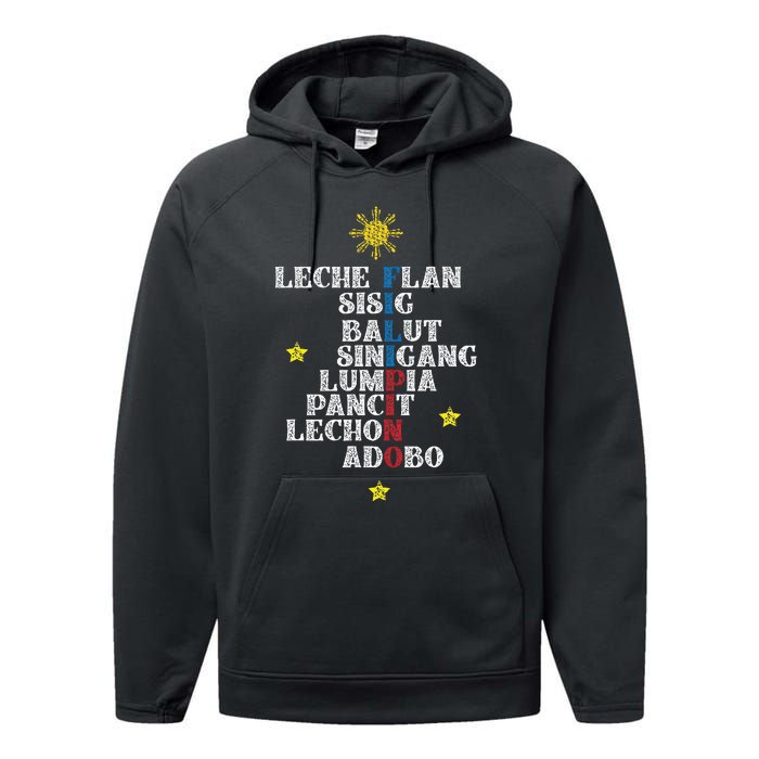 Fun Festive Yummy Filipino Traditional Food Performance Fleece Hoodie