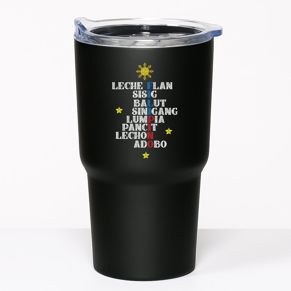 Fun Festive Yummy Filipino Traditional Food Tumbler